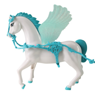 Kočár s okřídleným koněm a světlem