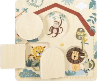 small foot Motorická deska se zámky Safari