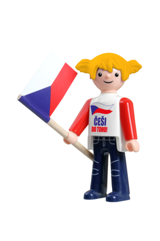 efko Igráček Fanynka - figurka s vlajkou