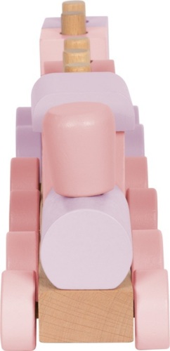 small foot Nasazování Dřevěný vláček růžový