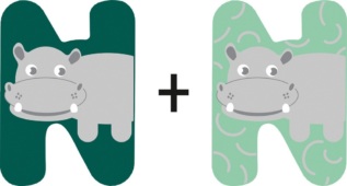 small foot Dřevěné písmeno N