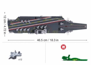 Sluban Model Bricks M38-B1211 Letadlová loď Fujian