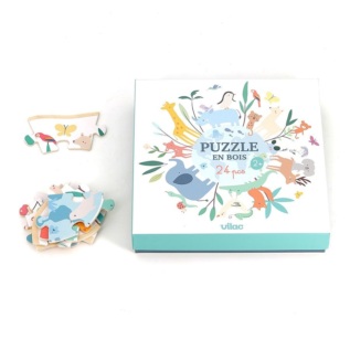 Vilac Kulaté 24dílné puzzle Svět od Sarah Betz