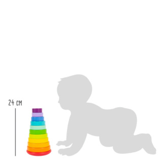 small foot Motorická nasazovací věž Duha