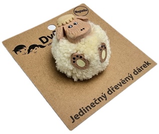 2Kids Toys Dřevěná magnetka velká pompon Ovce