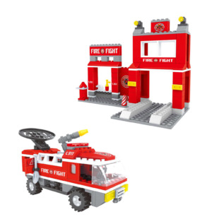 Kompatibilní stavebnice BLOXO hasiči stanice 260 ks