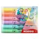 Zvýrazňovače Kores High Liner Plus Pastel LOLLIPOPZ - 6 pastelových barev