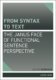 From syntax to Text: the Janus face of Functional Sentence Perspective
