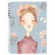 Zápisník s autorskou ilustrací Ivony Knechtlové – Slečna s věnečkem