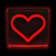 2Kids Toys LED NEON LIGHT lampička Srdce červené