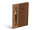 Diář 2026 T805 PU dark brown/beige s gumkou na propisku