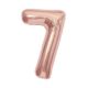 Balónek fóliový 85 cm rose gold číslo 7