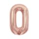 Balónek fóliový 85 cm rose gold číslo 0