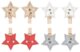 Hvězda dřevěná na kolíčku 4,5 cm (8 ks)