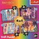 Trefl Puzzle Rainbow High: Módní panenky 4v1 (35,48,54,70 dílků)
