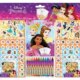 Samolepkový set s omalovánkami a voskovkami - Disney Princezny
