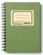 Kroužkový blok ZELENÁČ s boční vazbou A6, linky/tečky, 50 listů