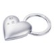 Troika klíčenka - matné srdíčko Swarovski (kovová, stříbrná)