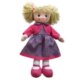 Panenka hadrová 50 cm - fialové šaty