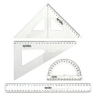 Spoko sada pravítek 4 ks - transparentní