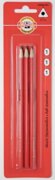 Koh-i-noor tužka grafitová trojhranná č.1/červená set 3 ks