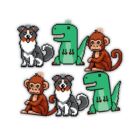 Dárková visačka 6 ks - Pixel zvířátka pro kluky