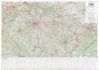 Česko - automapa nástěnná 1:360 000 s plastovými lištami (1360x970mm)