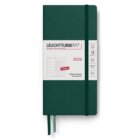 Weekly Planner Notebook 2026 Wallet (B6+ x A6) Forest Green - tečkovaný