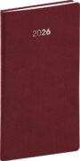 Diář 2026: Balakon - bordó, kapesní, 9 x 15,5 cm