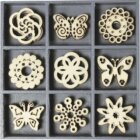 HEYDA Sada dřevěných dekorací v krabičce - motýli