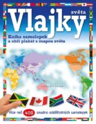 Vlajky světa - Kniha samolepek a obří plakát s mapou světa
