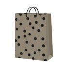 Dárková taška velká - Černé puntíky (26 × 12,7 × 32,4 cm)