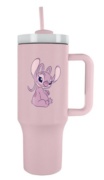 Lilo a Stitch cestovní hrnek s brčkem růžový