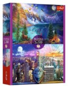 Puzzle Cesta po Americe 2x500 dílků