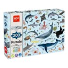 APLI edukativní puzzle – Ohrožená zvířata v oceánu, 200 ks