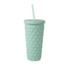 Tyrkysový 3D hrnek s brčkem