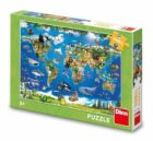 Puzzle 100XL Mapa zvířat