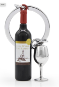 MTM Klíčenka - Láhev vína a sklenička