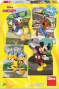 Puzzle 4x54 Mickey ve městě