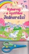 Vybarvuj a vystřihni Jednorožci
