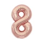 Balónek fóliový 85 cm rose gold číslo 8