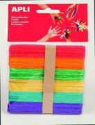 APLI nanuková dřívka 114 x 10 x 2 mm - mix barev 50 ks
