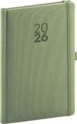 Diář 2026: Diamante - olivový, týdenní, 15 x 21 cm