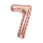 Balónek fóliový 85 cm rose gold číslo 7