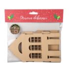 Dřevěná 3D dekorace domečku: 3 okýnka