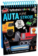 Auta a jiné stroje - Vyškrabuj a vybarvuj - Kniha aktivit se šikovným stojánkem!
