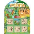 Razítka 5+1 s voskovkou - Zvířátka