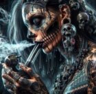 Diamantový obrázek - Dívka Zombie 30x40 cm