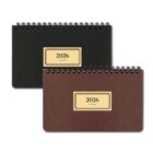 Diář 2026 týdenní na šířku RETRO, vínový