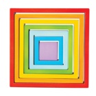 Bigjigs Baby Dřevěné skládací čtverce